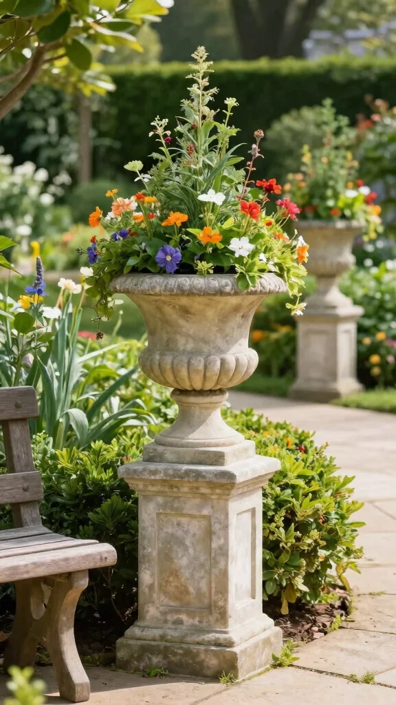 23 Unique Planter Designs That Will Elevate Your Outdoor Space Instantly! - 9. Elegant Stone Planters 1