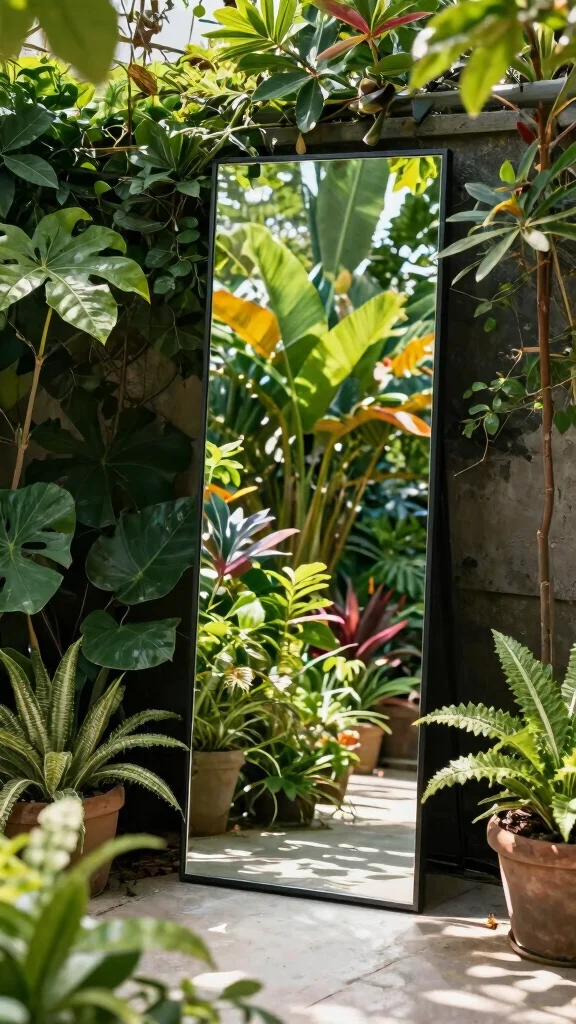 24 Creative Solutions for Shady Spots in Your Garden - 11. Garden Mirrors 1