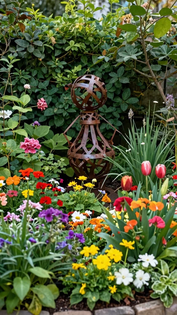 24 Creative Solutions for Shady Spots in Your Garden - 9. Garden Art Installations 1