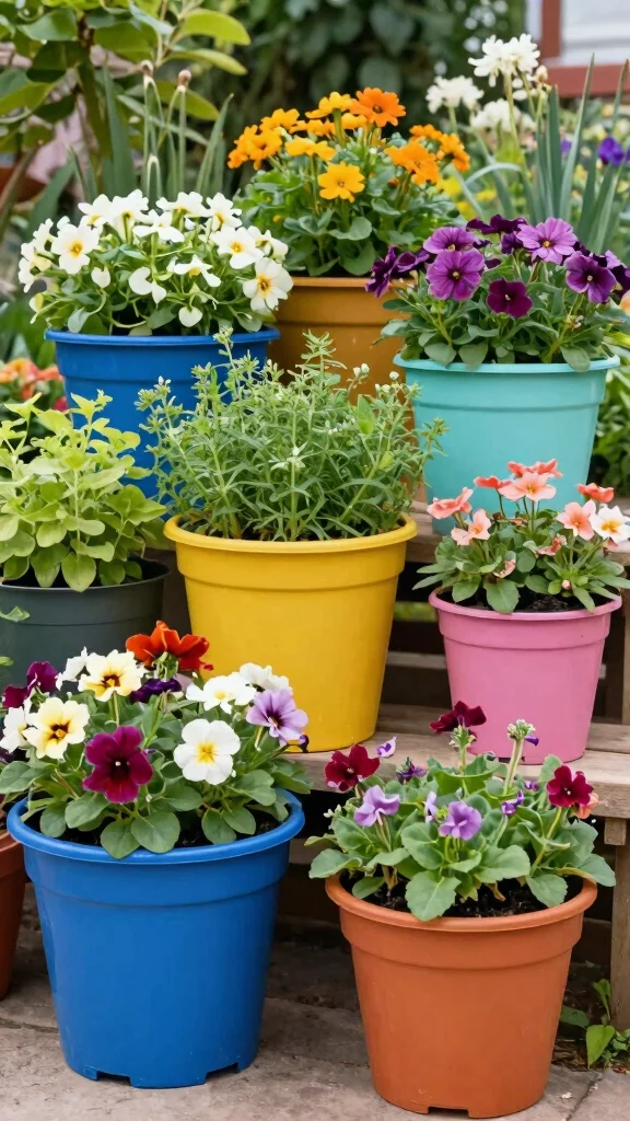 24 Eco-Friendly Decorative Planter Ideas That Are Good for the Earth! - 20. Recycled Plastic Planters 1