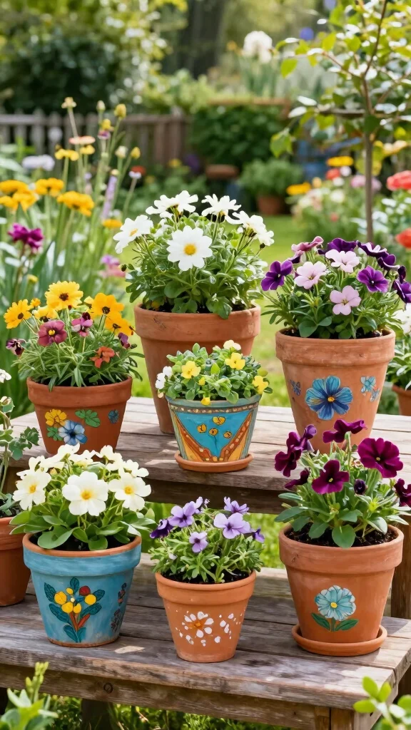 24 Eco-Friendly Decorative Planter Ideas That Are Good for the Earth! - 4. Terracotta Pot Upcycling 1