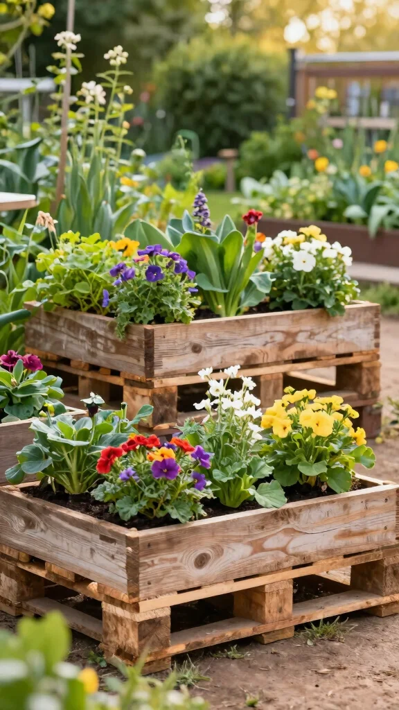 24 Eco-Friendly Decorative Planter Ideas That Are Good for the Earth! - 6. DIY Pallet Planter Boxes 1