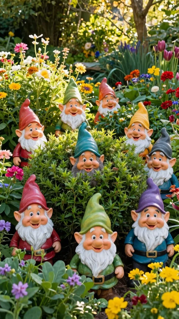 24 Whimsical Garden Decorations That Will Brighten Your Outdoor Space! - 2. Whimsical Garden Gnomes 1