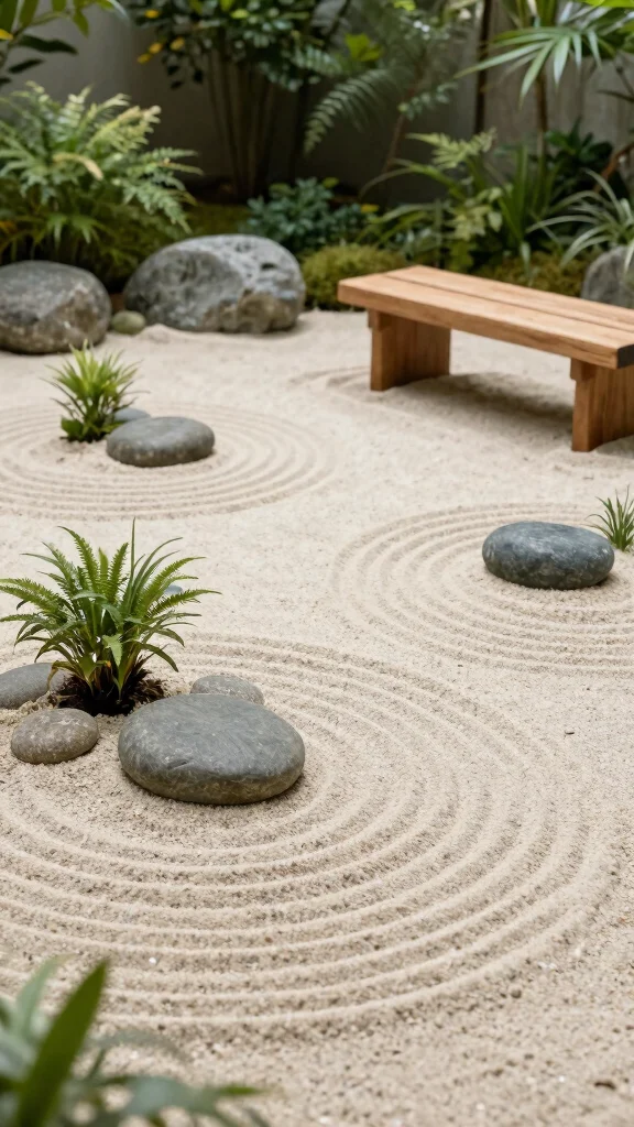 25 Budget-Friendly Outdoor Garden Decor Tips That Will Wow Your Neighbors! - 12. Create a Mini Zen Garden 1