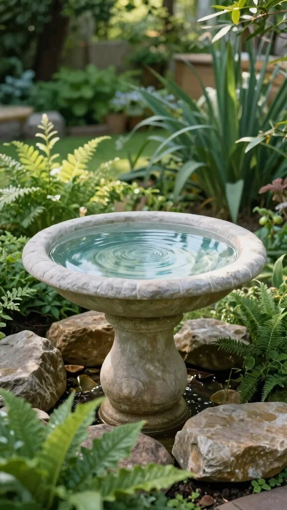 25 Budget-Friendly Outdoor Garden Decor Tips That Will Wow Your Neighbors! - 15. Install a Simple Water Feature 1
