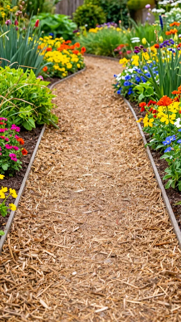 25 Budget-Friendly Outdoor Garden Decor Tips That Will Wow Your Neighbors! - 21. Use Natural Mulch for Pathways 1
