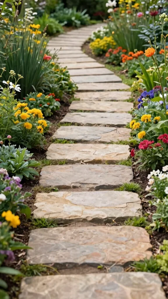 25 Budget-Friendly Outdoor Garden Decor Tips That Will Wow Your Neighbors! - 7. Create Pathways with Stones 1