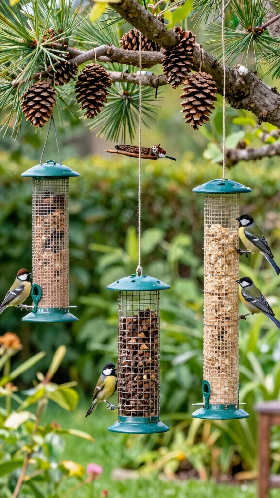 25 Budget-Friendly Outdoor Garden Decor Tips That Will Wow Your Neighbors! - 8. Hang Bird Feeders 1