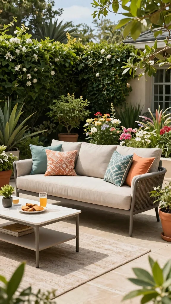 25 Cozy Garden Seating Inspirations for the Perfect Summer Retreat (Check Out #5!) - 10. Garden Sofa Set 1