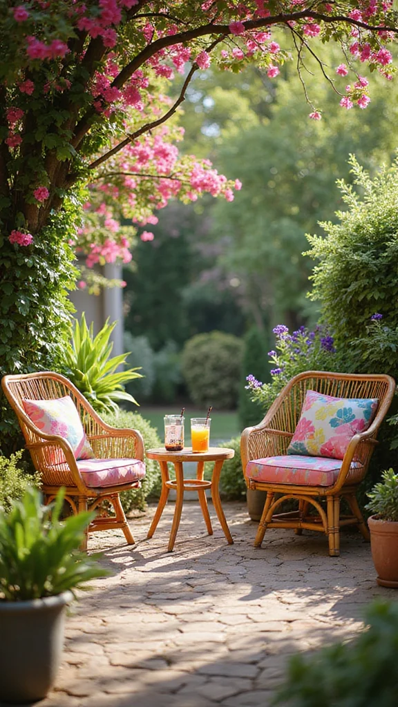 25 Cozy Garden Seating Inspirations for the Perfect Summer Retreat (Check Out #5!) - 18. Stylish Rattan Chairs 1
