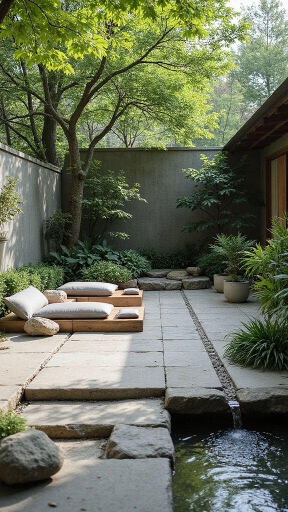 25 Cozy Garden Seating Inspirations for the Perfect Summer Retreat (Check Out #5!) - 25. Zen Garden Seating 1
