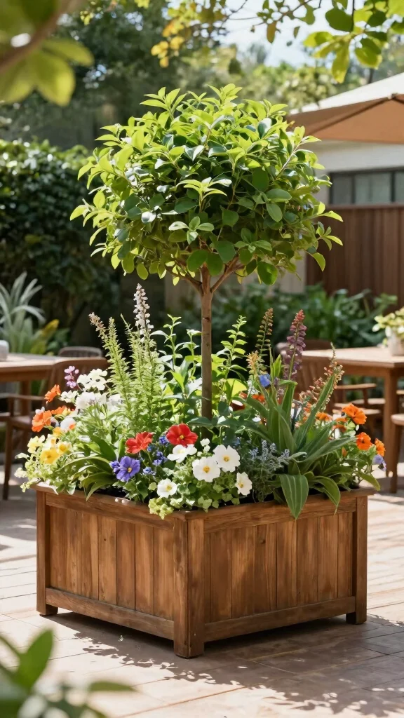 25 Easy DIY Full Sun Planters to Brighten Up Your Backyard Oasis! - 13. Enclosed Patio Planter 1