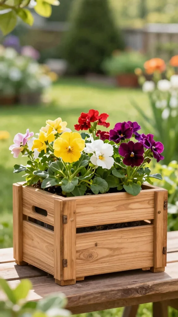 25 Easy DIY Full Sun Planters to Brighten Up Your Backyard Oasis! - 24. Simple Box Planter 1