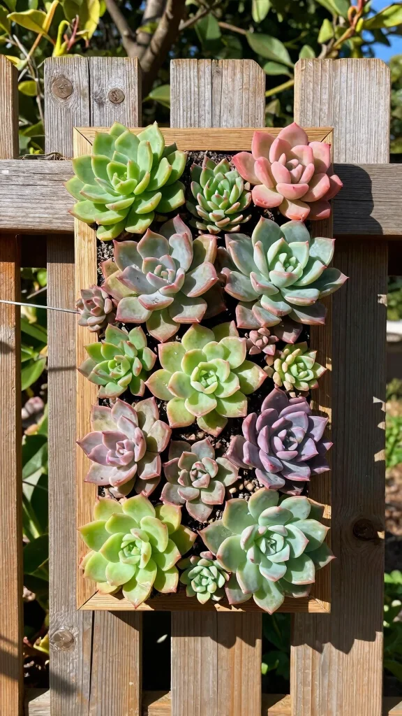 25 Easy DIY Full Sun Planters to Brighten Up Your Backyard Oasis! - 3. Succulent Wall Planter 1
