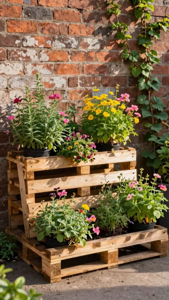 25 Eco-Friendly Vertical Garden Projects Using Recycled Materials (Help the Planet with Style!) - 1. Repurposed Wooden Pallet Garden 1