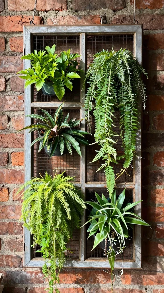 25 Eco-Friendly Vertical Garden Projects Using Recycled Materials (Help the Planet with Style!) - 13. Old Window Frame Garden 1