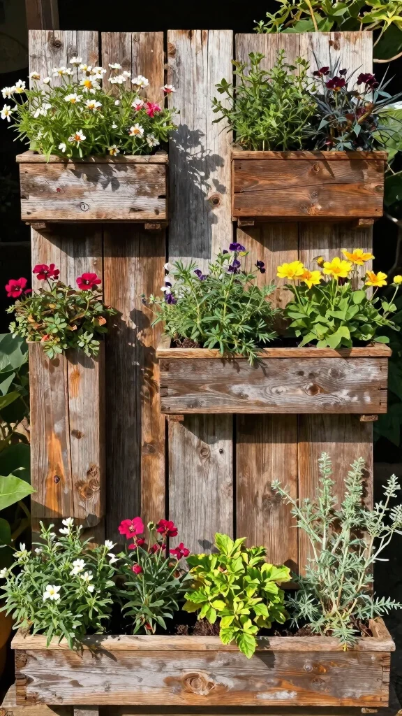 25 Eco-Friendly Vertical Garden Projects Using Recycled Materials (Help the Planet with Style!) - 14. Creative Fencing Planters 1