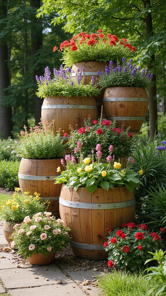 25 Eco-Friendly Vertical Garden Projects Using Recycled Materials (Help the Planet with Style!) - 23. Large Wooden Planters 1