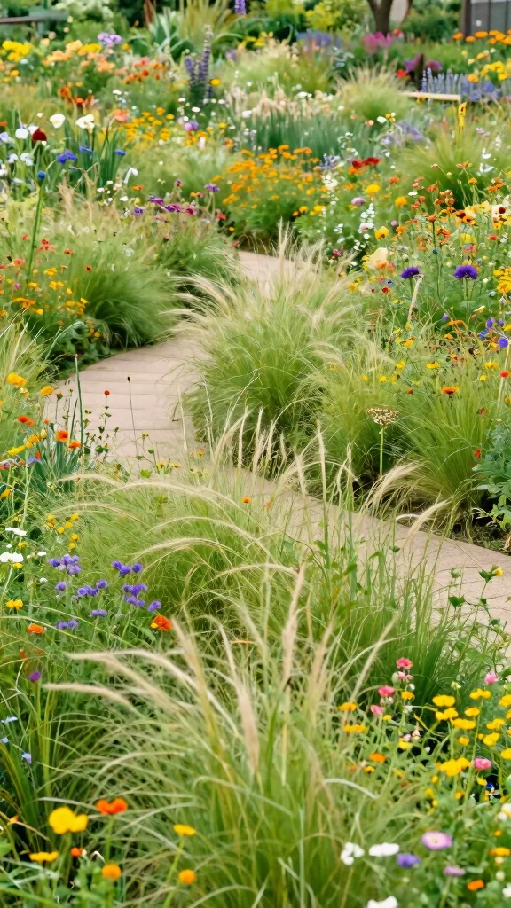 25 Erosion Control Garden Designs with Smart Drainage Solutions (You’ll Want to Copy #19!) - 14. Drought-Tolerant Prairie Gardens 1