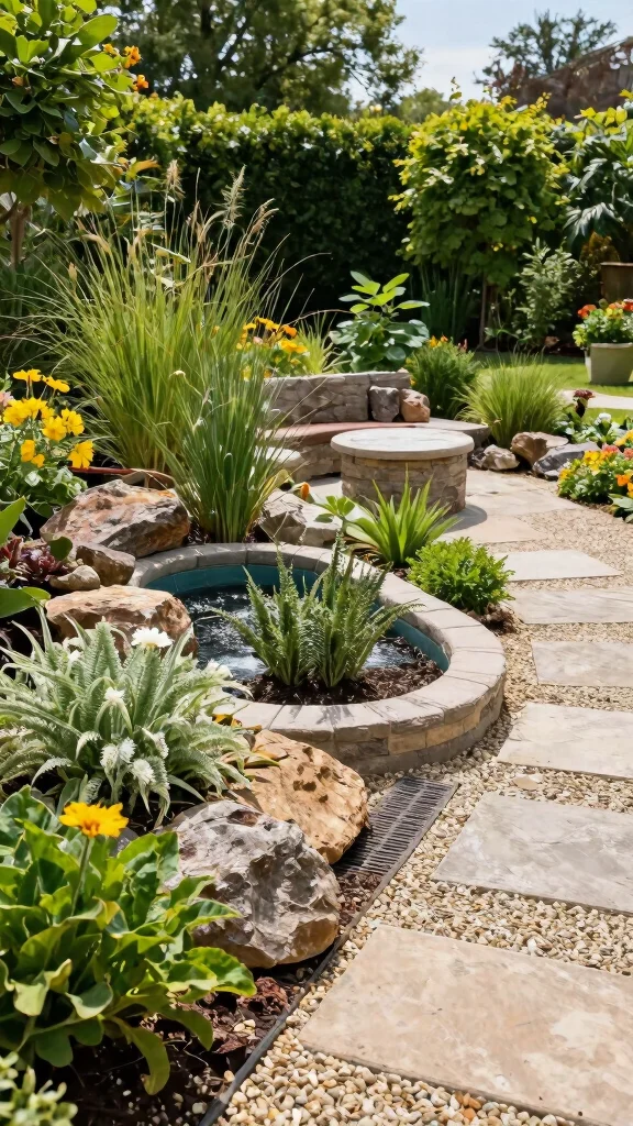 25 Erosion Control Garden Designs with Smart Drainage Solutions (You’ll Want to Copy #19!) - 9. Beautifully Designed Drainage Basins 1