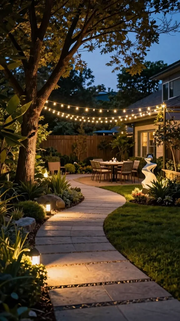 25 Inspiring Nancy Meyers Backyard Designs That Will Transform Your Outdoor Space! - 11. Efficient Garden Lighting 1
