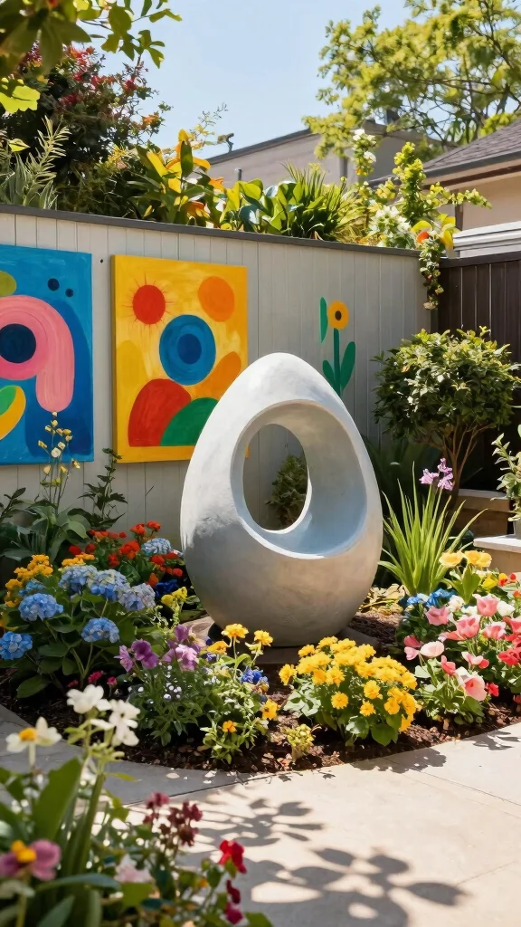25 Inspiring Nancy Meyers Backyard Designs That Will Transform Your Outdoor Space! - 16. Outdoor Art Installations 1