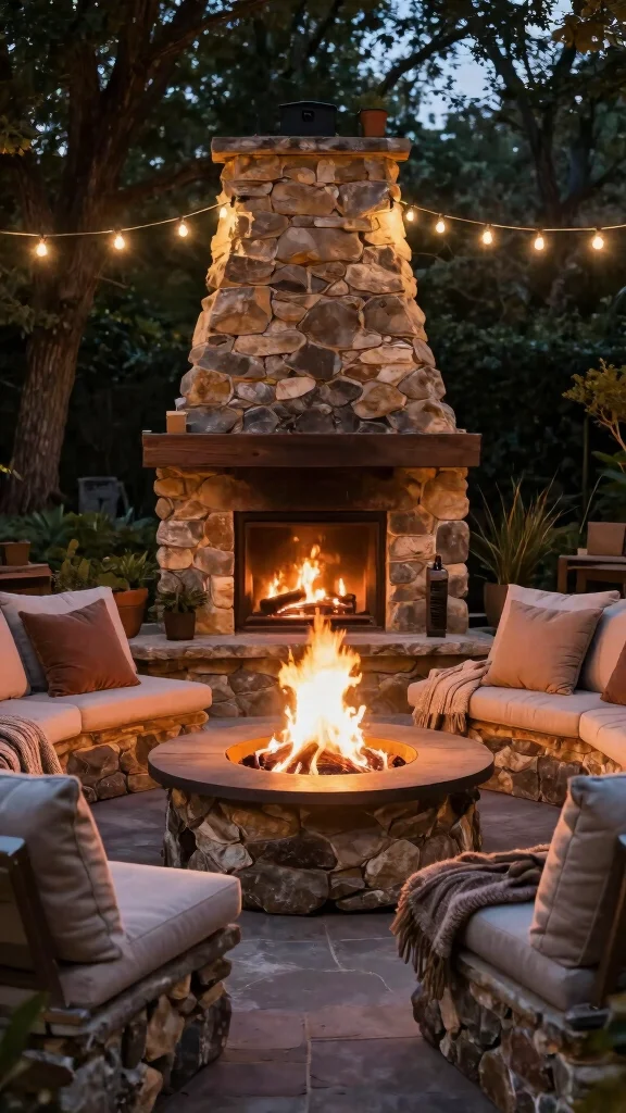 25 Inspiring Nancy Meyers Backyard Designs That Will Transform Your Outdoor Space! - 7. Rustic Fire Pits 1