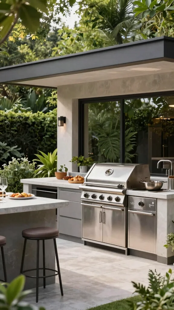 25 Inspiring Nancy Meyers Backyard Designs That Will Transform Your Outdoor Space! - 9. Contemporary Outdoor Kitchens 1
