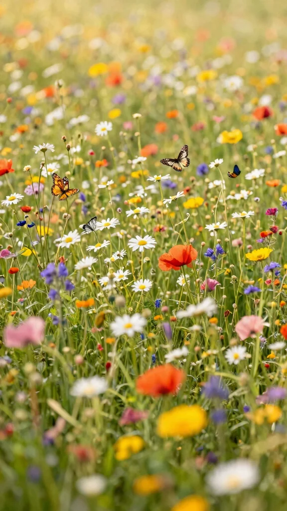 25 Simple Yet Beautiful Low-Maintenance Garden Designs That Will Make You Smile! - 13. Colorful Wildflower Meadows 1