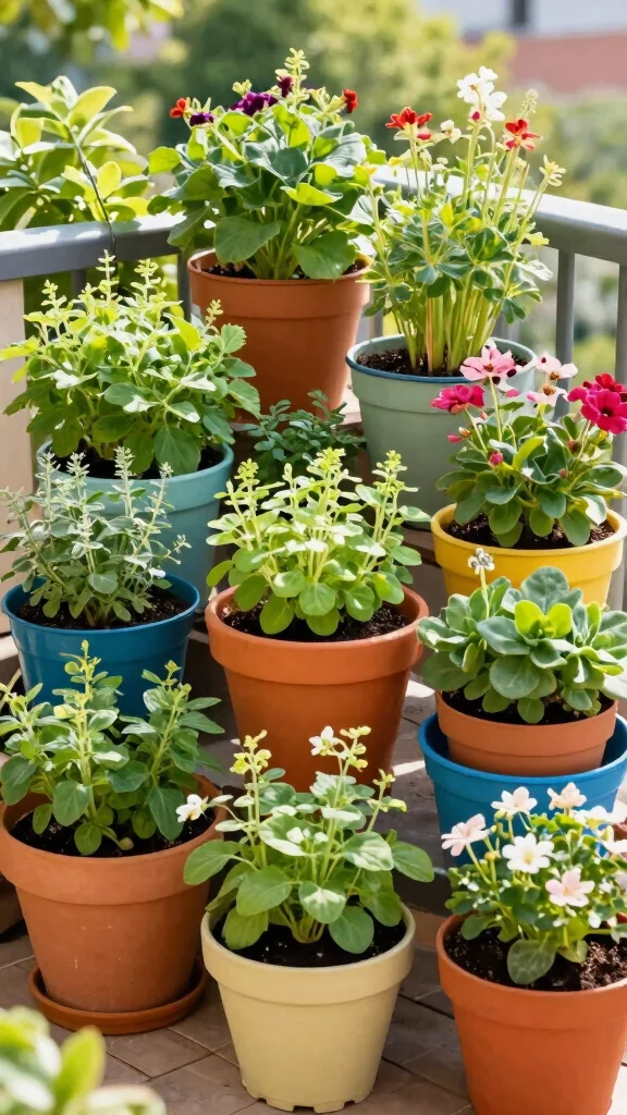 25 Simple Yet Beautiful Low-Maintenance Garden Designs That Will Make You Smile! - 5. Container Garden Charm 1
