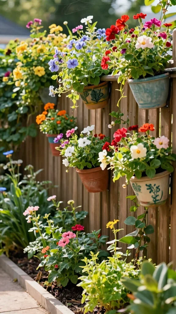 25 Space-Saving Vertical Gardening Ideas You Never Knew You Needed! - 15. Fence Gardens 1
