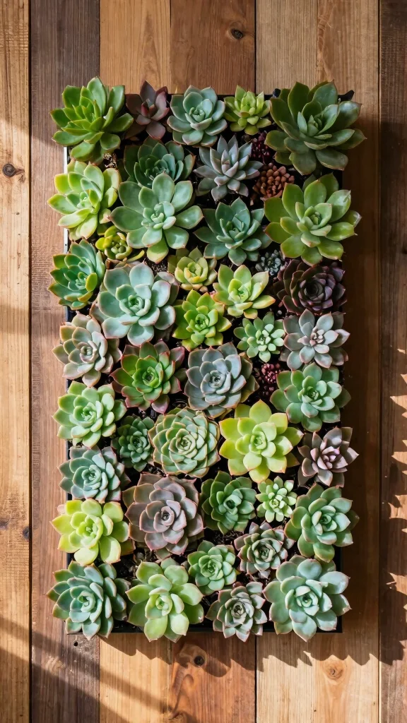 25 Space-Saving Vertical Gardening Ideas You Never Knew You Needed! - 16. Succulent Vertical Garden 1