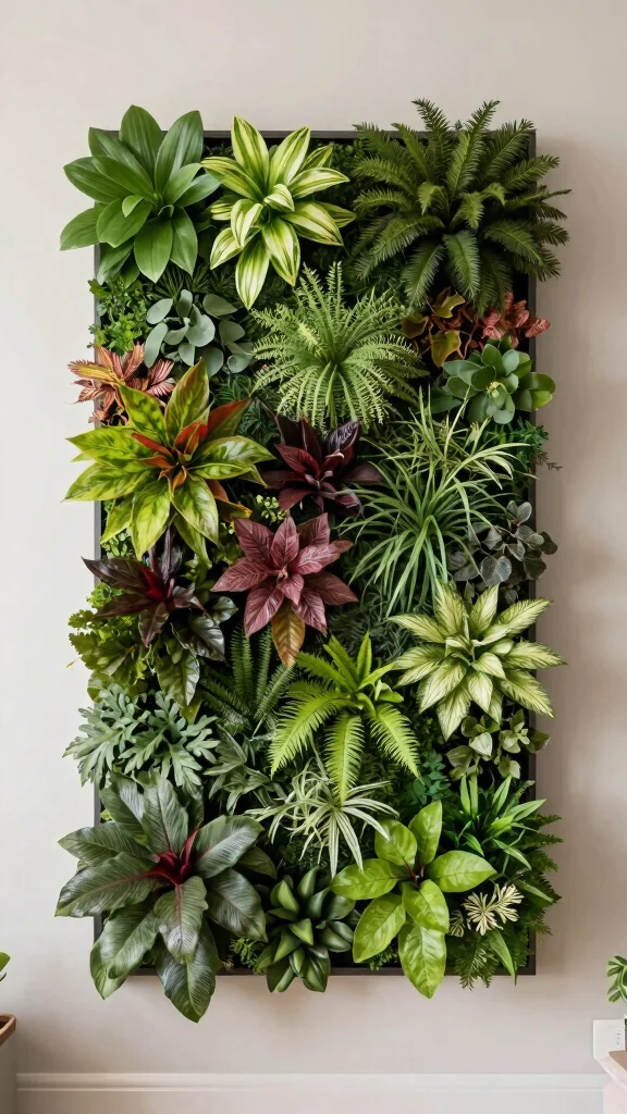 25 Space-Saving Vertical Gardening Ideas You Never Knew You Needed! - 24. Vertical Garden Art 1