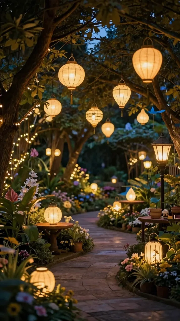 25 Whimsical Garden Decorations That Will Brighten Your Outdoor Space! - 13. Magical Lanterns 1