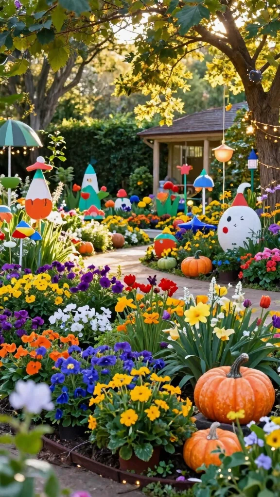 25 Whimsical Garden Decorations That Will Brighten Your Outdoor Space! - 25. Seasonal Decorations 1
