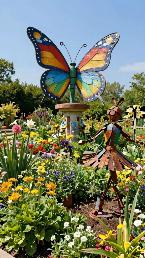 25 Whimsical Garden Decorations That Will Brighten Your Outdoor Space! - 3. Playful Garden Sculptures 1