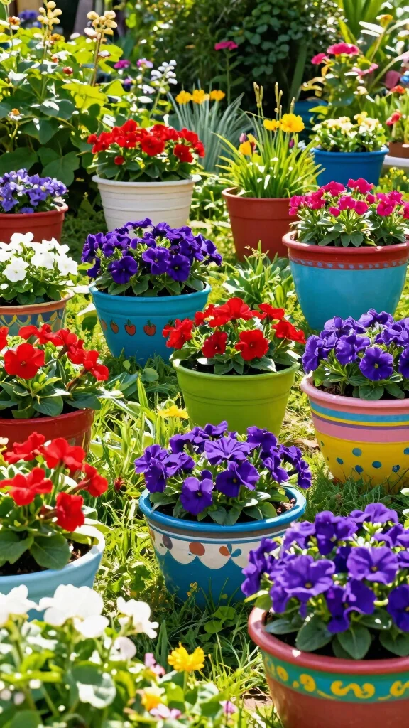 25 Whimsical Garden Decorations That Will Brighten Your Outdoor Space! - 9. Colorful Planters 1