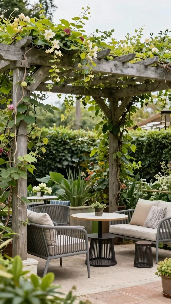 27 Seasonal Garden Furniture Tips That Will Keep Your Outdoor Space Inviting All Year Long! - 17. Incorporate Structure 1