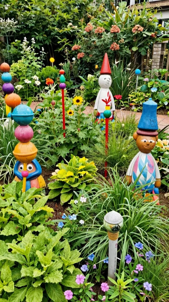 27 Seasonal Garden Furniture Tips That Will Keep Your Outdoor Space Inviting All Year Long! - 18. Display Garden Art 1