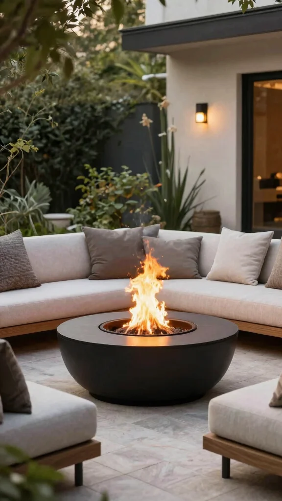 27 Seasonal Garden Furniture Tips That Will Keep Your Outdoor Space Inviting All Year Long! - 20. Modern Fire Pit Designs 1