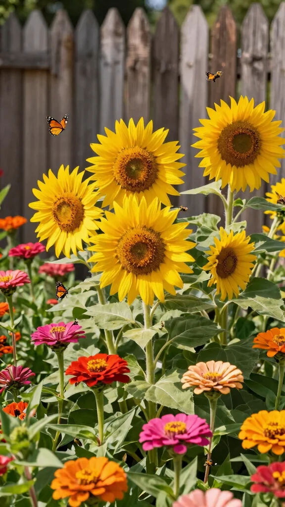 27 Unique Perennial Flower Pairings That Will Spark Your Garden Creativity! - 11. Sunflowers & Zinnias 1