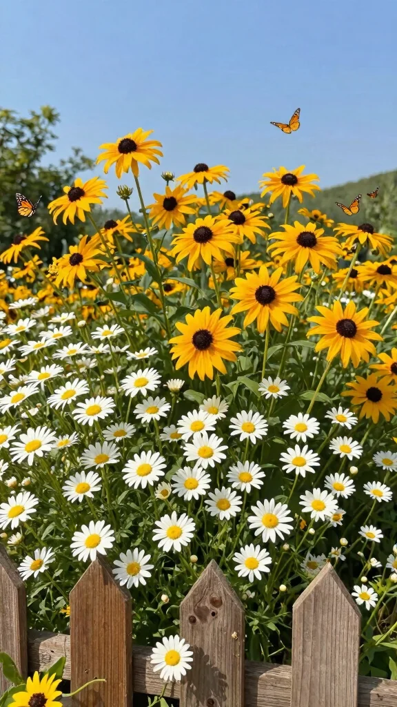 27 Unique Perennial Flower Pairings That Will Spark Your Garden Creativity! - 18. Oxeye Daisy & Black-eyed Susan 1