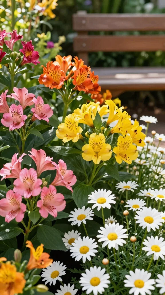 27 Unique Perennial Flower Pairings That Will Spark Your Garden Creativity! - 22. Alstroemeria & Daisies 1