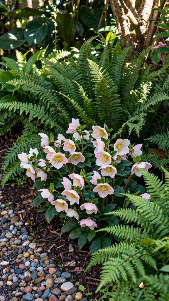 27 Unique Perennial Flower Pairings That Will Spark Your Garden Creativity! - 5. Hellebores & Ferns 1
