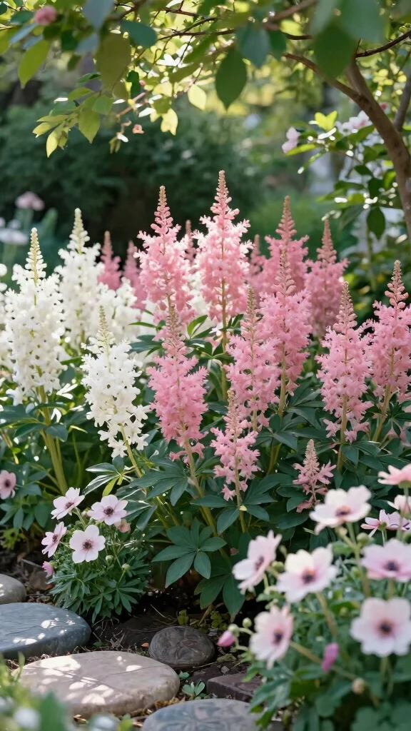 27 Unique Perennial Flower Pairings That Will Spark Your Garden Creativity! - 6. Astilbe & Japanese Anemone 1