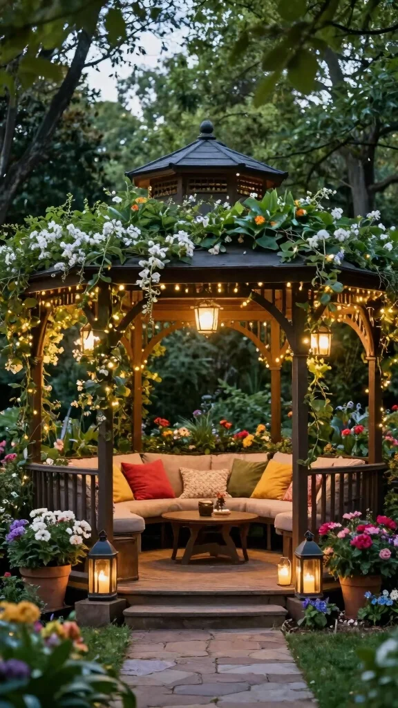 Cozy Outdoor Spaces That Celebrate Every Season in Style! - 11. Charming Gazebo Getaway 1