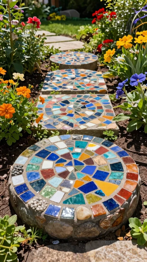 Discover 15 Inspiring DIY Garden Art Projects You Can Start Today! - 3. Mosaic Garden Art 1