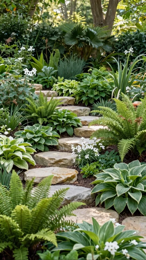 Discover the Magic of Tiered Garden Designs: 21 Ideas You Can't Miss! - 15. Shade-Loving Tiered Garden 1