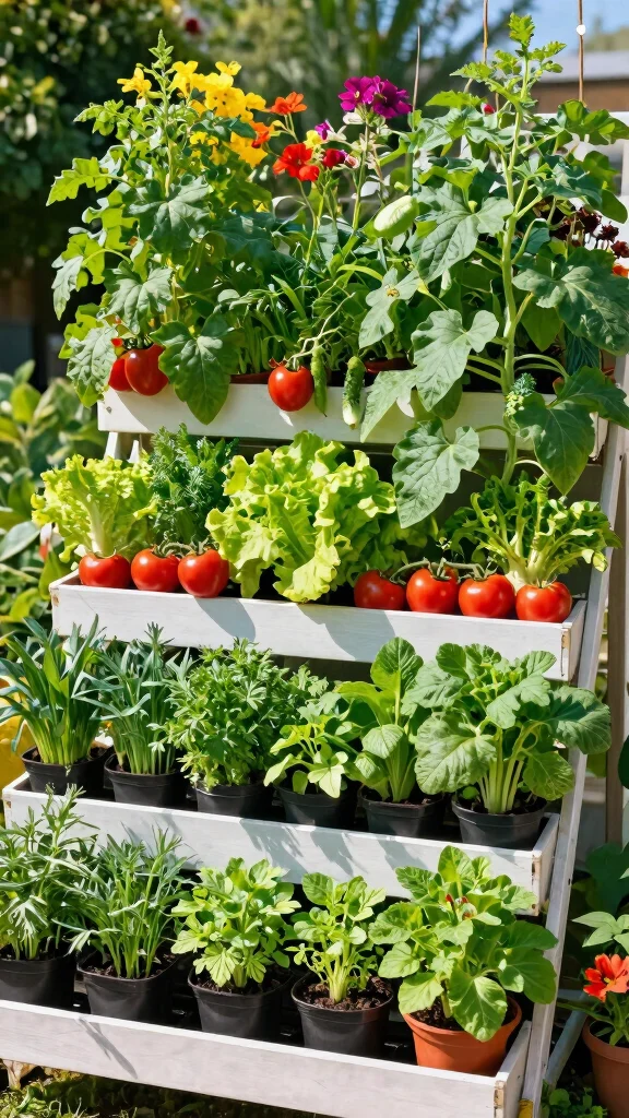 Discover the Magic of Tiered Garden Designs: 21 Ideas You Can't Miss! - 2. Vertical Vegetable Garden 1
