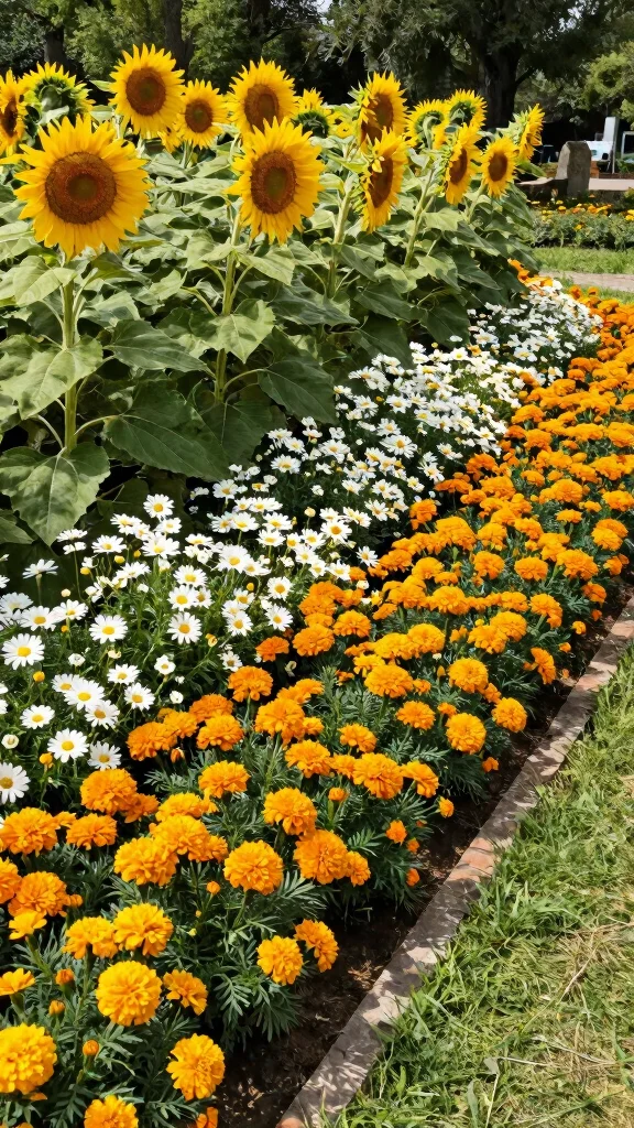 Discover the Magic of Tiered Garden Designs: 21 Ideas You Can't Miss! - 8. Colorful Flower Bed Layers 1